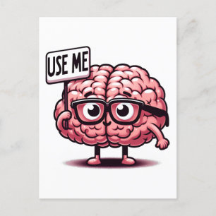 Carte Postale Utiliser mon chevalet de cerveau drôle