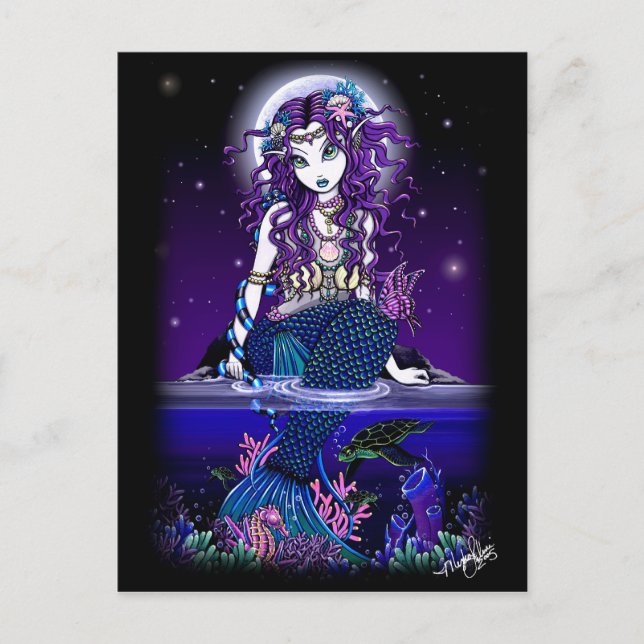 Carte Postale Uxia Postcard Gothic Mermaid Imaginaire (Devant)