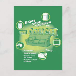 Carte Postale Vacances de canapé