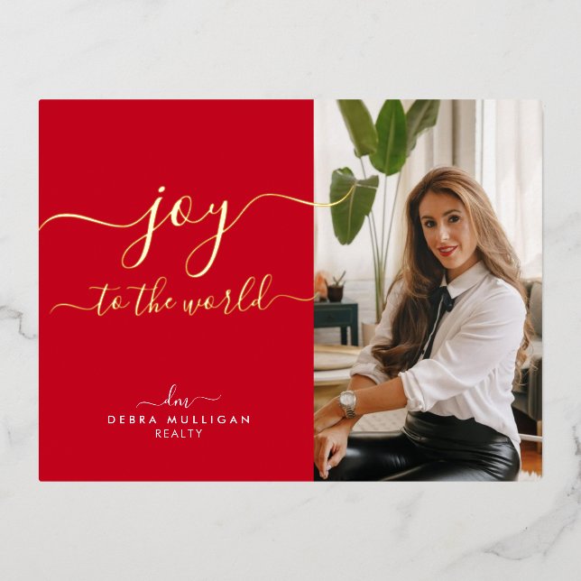 Carte postale Vacances de Noël - Gold Foil (Recto)