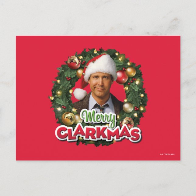 Carte Postale Vacances de Noël | Joyeux Clark Noël (Devant)