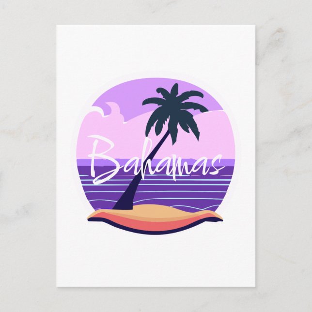 Carte Postale vacances d'été aux Bahamas (Devant)