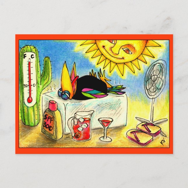 Carte postale Vacances d'été du Corbeau (Devant)