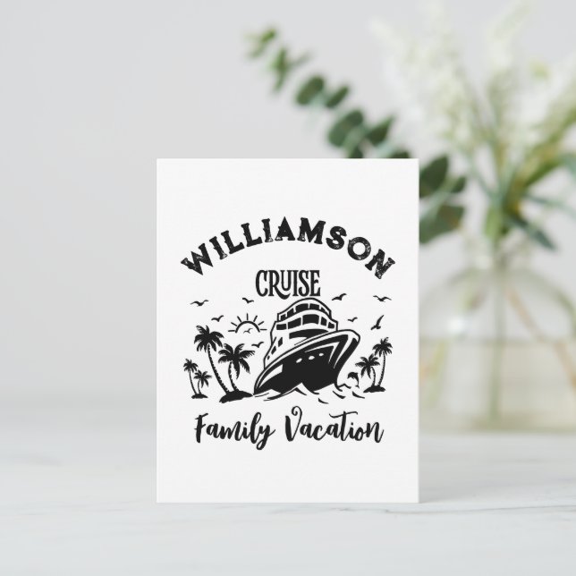 Carte Postale Vacances familiales personnalisées (Debout devant)