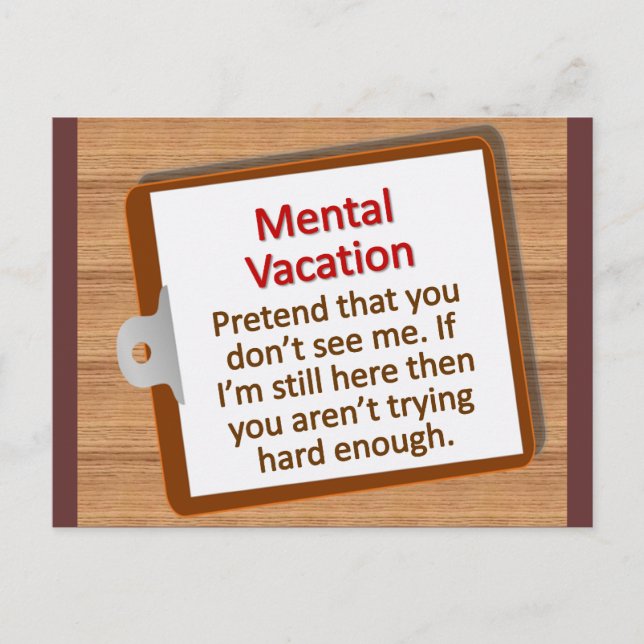 Carte Postale Vacances mentales (Devant)