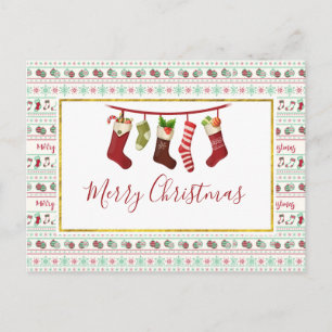 Carte Postale Vacances Motif de Noël moche