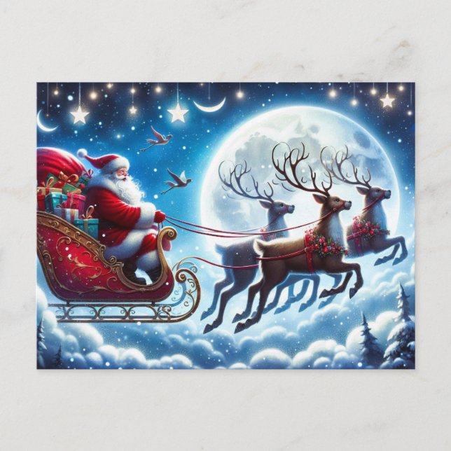 Carte postale vacances Père Noël (Devant)