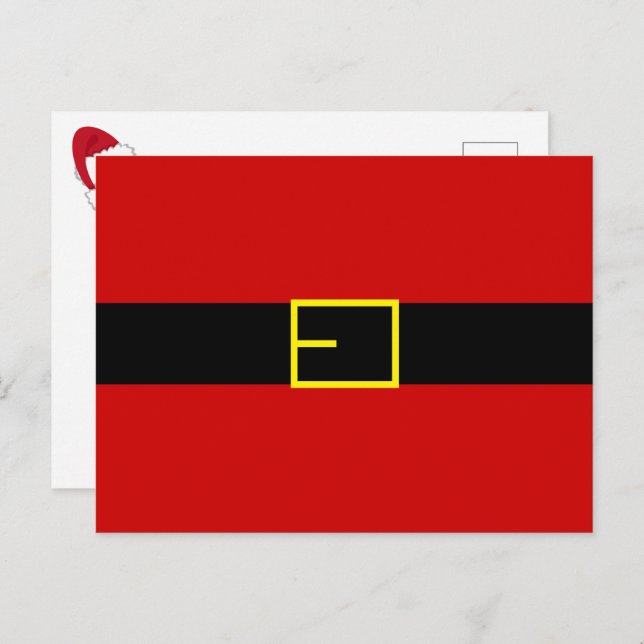 Carte postale vacances père Noël (Devant / Derrière)