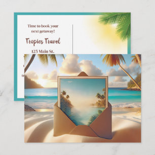 Carte Postale Vacances sur une île tropicale