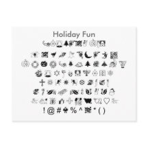 Vacances - Zazzle Font Feuille d'échantillonnage a