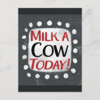 Carte postale Vache à traire aujourd'hui