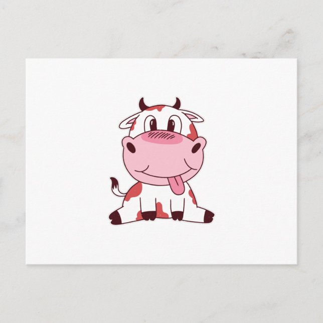 Carte Postale Vache de bébé mignonne (Devant)