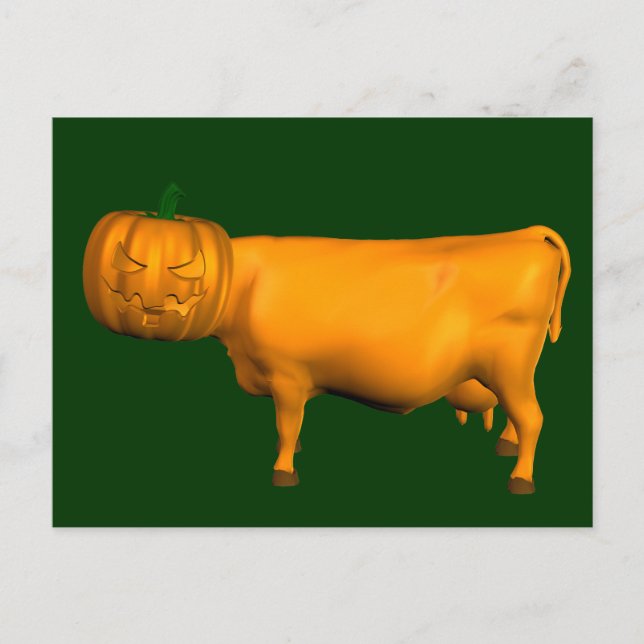 Carte Postale Vache d'Halloween (Devant)