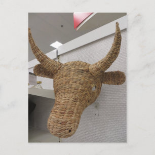 Carte Postale Vache en osier
