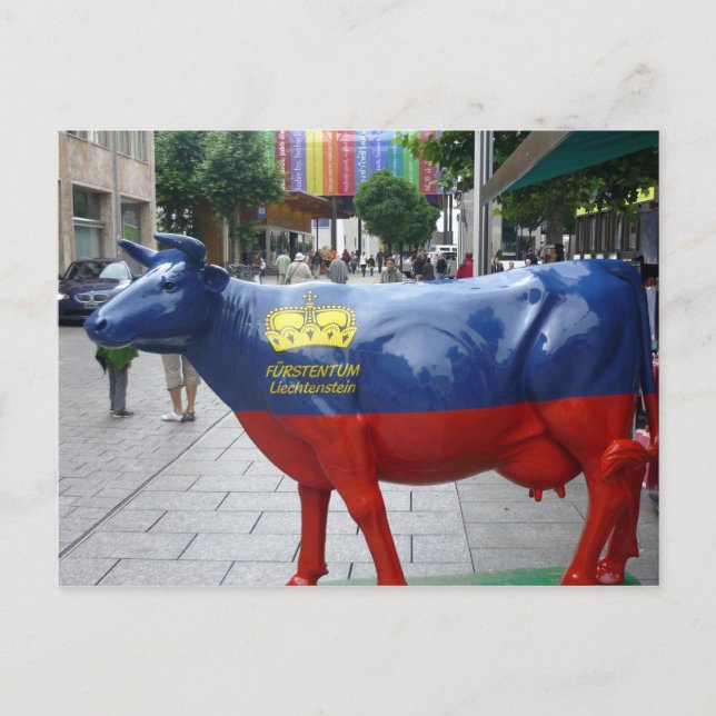 Carte Postale vache liechtenstein (Devant)
