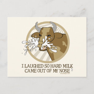 Carte postale Vache qui rit Lait par le nez