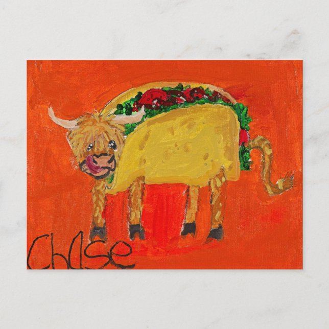 Carte postale "Vache Taco" (Devant)