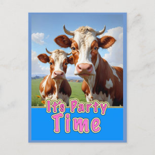 Carte Postale vaches de fête