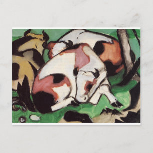 Carte Postale Vaches de repos par Franz Marc