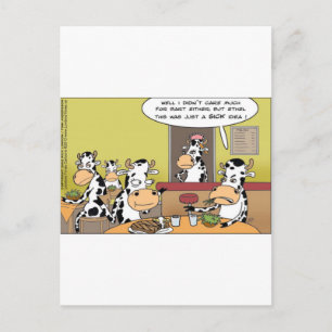 Carte Postale Vaches Mangeant Du Steak T-shirts Drôles Mugs Cart