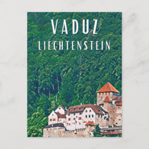 Carte Postale Vaduz, capitale cachée du Liechtenstein