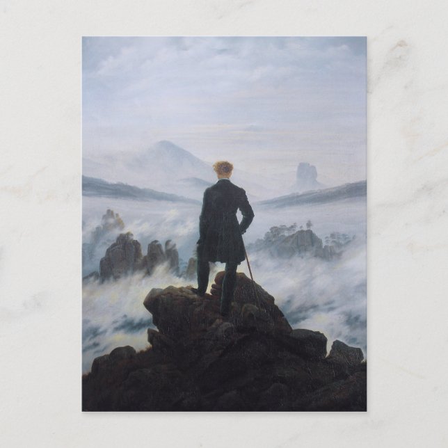 Carte Postale Vagabond au-dessus de la mer du brouillard (Devant)