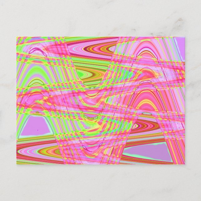 Carte Postale vague colorée (Devant)