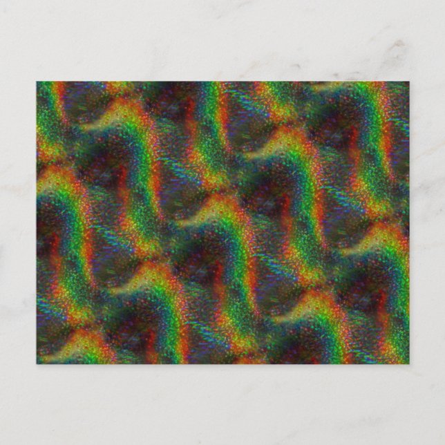Carte Postale Vague de Parties scintillant Holographique Rainbow (Devant)