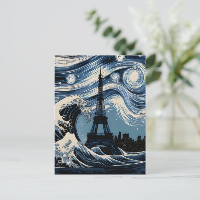 Carte Postale Vague étoilée parisienne (Debout devant)
