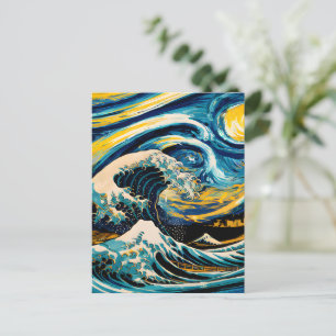 Carte Postale Vague nocturne étoilée