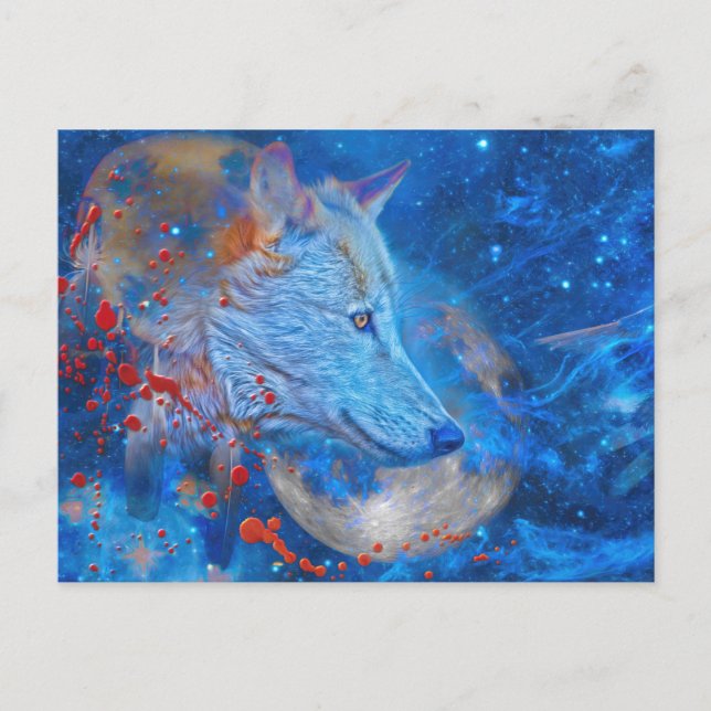 CARTE POSTALE VAGUES ALPHA GRAY WOLF (Devant)