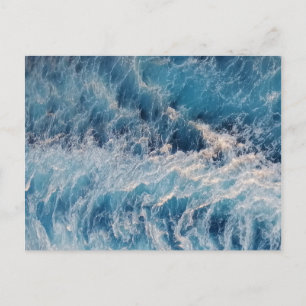 Carte Postale Vagues bleu océan