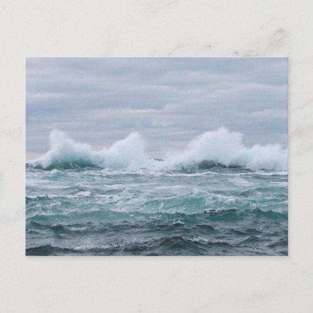Carte Postale Vagues brisant l'île de Staffa (Devant)