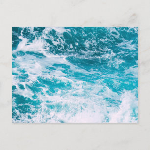 Carte Postale Vagues de l'océan bleu