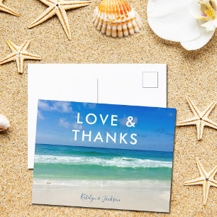 Carte Postale Vagues de l'océan tropical Mariage sur la plage Am