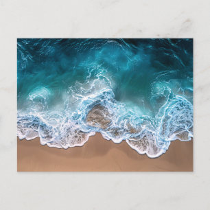 Carte Postale Vagues de rivage de plage