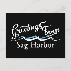 Carte Postale Vagues d'eau du port de Sag