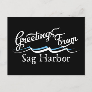 Carte Postale Vagues d'eau du port de Sag