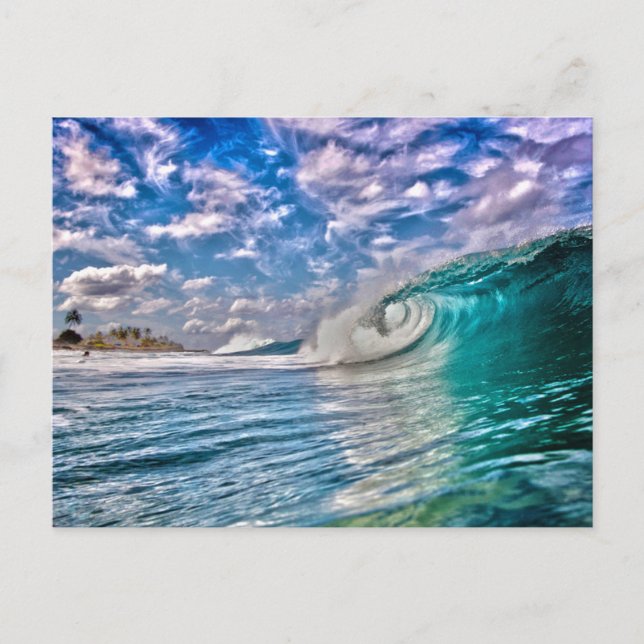 Carte Postale Vagues océaniques (Devant)