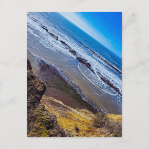 Carte Postale Vagues océaniques depuis la vue côtière de la fala