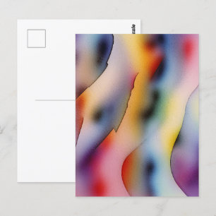 Carte Postale "Vagues réfractaires" Art Abstrait contemporain