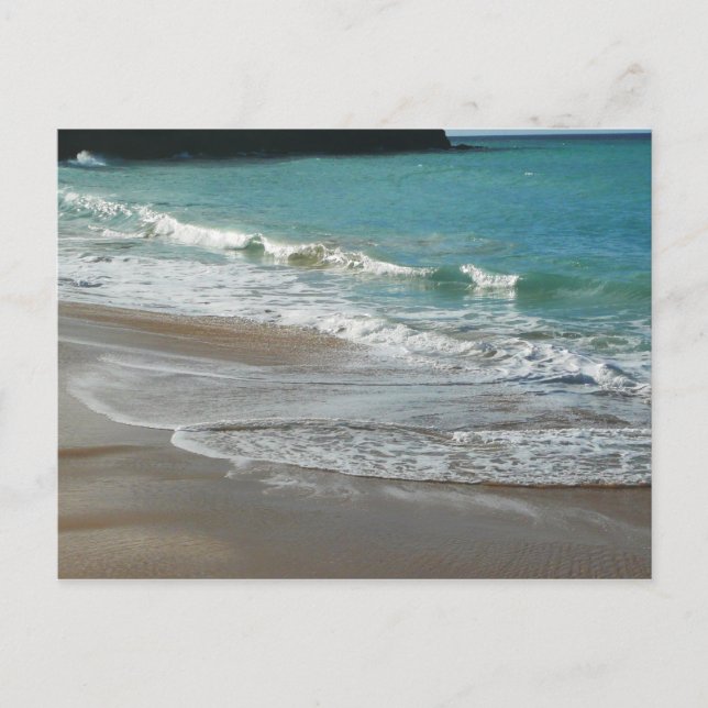 Carte Postale Vagues sur la plage bleu turquoise Océan (Devant)