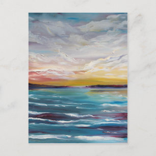 Carte Postale Vagues surréalistes et nuages