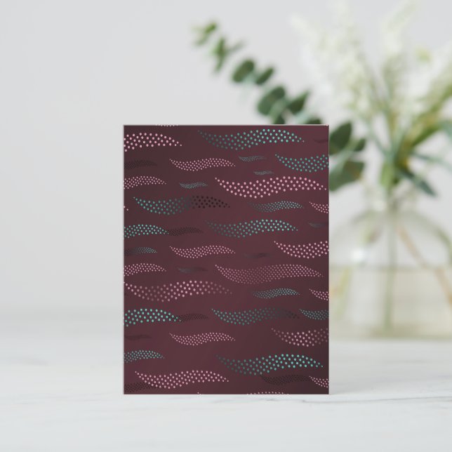 Carte Postale Vagues Tigre (motif stylisé) 6 (Debout devant)