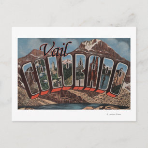 Carte Postale Vail, ColoradoGrandes lettres ScènesVail, CO
