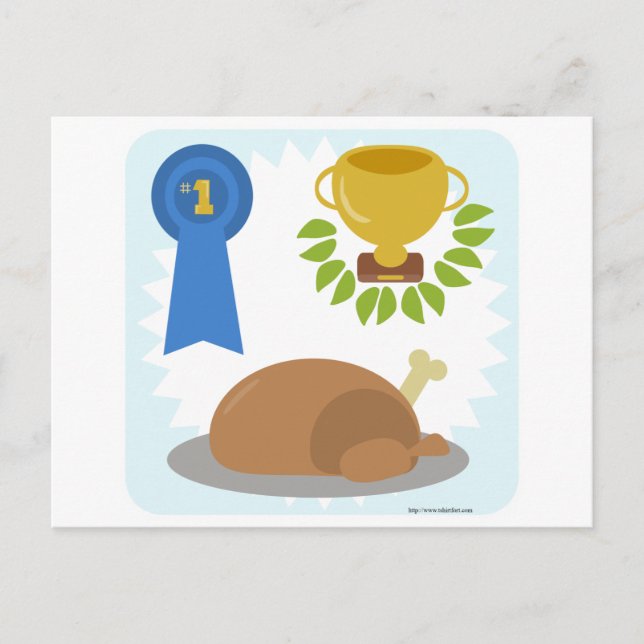 Carte Postale Vainqueur du dîner de poulet (Devant)