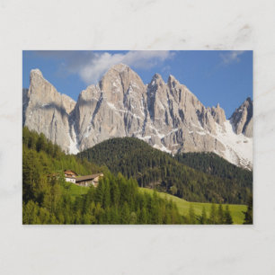 Carte Postale Val di Funes, Val de Villnöss, Dolomites, Italie