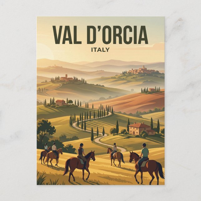 Carte Postale Val d'Orcia Italie (Devant)