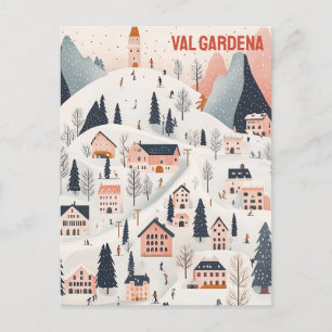 Carte Postale Val Gardena Station de ski