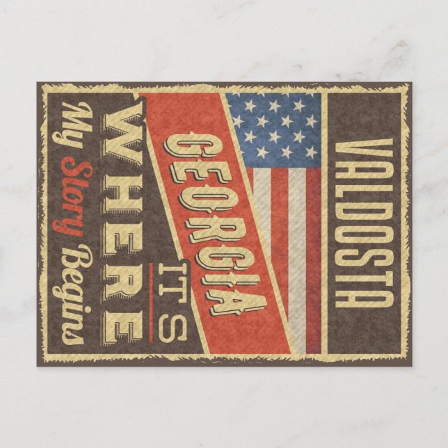 Carte Postale Valdosta Géorgie (Devant)